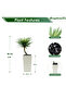90cm Artificial Dracaena Tree, Fake Plant with White Planter for Patio Office Home Decor - 7