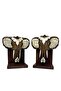 Decorative Wooden Handmade Book Holder Set of 2 Pearlescent Elephant 22X13Cm Book Support - 4