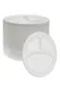 3-Compartment White Disposable Hard Plastic Buffet Dinner Plates (10 Inch, 25s) - 2