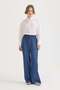 Comfortable loose fit lyocell trousers with elastic waistband - indigo