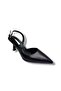 C-Shoes Bç93-26 Washed Leather Thin Heel Open Back Women's Stiletto (8cm)