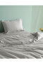 Crep Family Size 100% Cotton Flat Duvet Cover Set - Ice Gray - 2
