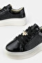 Women's Black Patent Leather Genuine Natural Leather Leather -41 Size Lace-Up Snea Sneakers Kkabi - 3