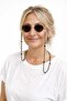 Women's Glasses Chain Beaded Stylish Design Glasses Strap Accessory Black-Beige - 3