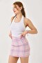 Women's plaid mini skirt - lilac - 2
