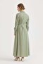 Belted Lyocell Shirt Dress Green - 4