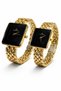 ROYAL FORCE ELARA Square Duo Couple Watch Set Gold Stainless Steel Analog Quartz WATCH Men & Women - 5