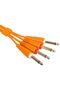 Audio Cable Set 1/4'' Jack - 1/4'' Jack Orange Straight 3m - 3