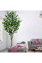 185cm Artificial Lemon Tree Indoor Outdoor Faux Lemon Plant with White Pot for Home Office Decor - 2