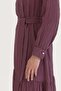 Lyocell dress with drawstring detail and belt - plum - 3