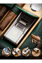 Green Portable Cigar Humidor Leather Cedar Wood Case Lacquer Lighter Luxury Design 6-Cigar Capacity - 7