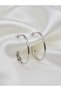 Silver Color Medium Size Steel Hoop Earrings-Tarnish Resistant-2.8 cm