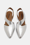 Women's Lame Genuine Natural Leather 36-41 Size Side Open Ballet Flats - 4
