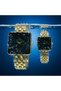 ROYAL FORCE ELARA Square Duo Couple Watch Set Gold Stainless Steel Analog Quartz WATCH Men & Women - 7