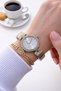 Steel Cord 2 Year Warranty 3 Atm Water Resistant Women Wristwatch+Bracelet F.Em03693.5 - 2