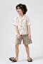 Boy's Patterned Shirt & Shorts Set (Summer) - 2