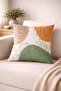 4-Pack Bohemian Boho Basic Green Cream Color Digital Printed Throw Pillow Covers - 3
