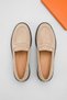 Sand Beige Suede Loafer Genuine Leather Women's Shoes Real Leather Sand Beige Suede Women's Loafer Shoes