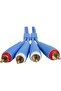 Audio Cable Set RCA - RCA Blue Straight 1.5m - 5