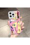 حافظة من السيليكون الشفاف متوافقة مع هاتف iPhone 14 Pro Max، مزودة بطباعة جمالية مضادة للصدمات منقوش - 2