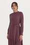 Lyocell dress with drawstring detail and belt - plum - 2