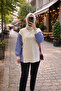 Women's Hijab Tunic Striped Shirt Detailed Tunic - 2