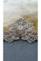 Milas Non-Slip Base, Dowry-Style Soft Lace Detailed 2-Piece Super Luxury Oval Bath Mat Set Gold - 8