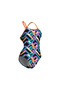 W Texture Swimsuit Tie Back Multi Black-Orange - 7