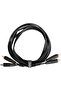 Audio Cable Set RCA - RCA Black Straight 1.5M