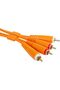 Audio Cable Set RCA - RCA Orange Straight 1.5m - 3