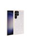 Galaxy S23 Ultra Compatible Shiny Stone Design Tgco Ston Case-White