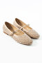 Lumia Beige Laser Cut Buckle Ballerinas - 2
