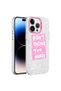 iPhone 14 Pro Max Compatible Marble Patterned Tgco Marbello Case-Pink