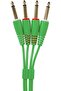 Audio Cable Set 1/4'' Jack - 1/4'' Jack Green Straight 1.5m - 2