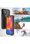 حافظة مقاومة للماء TGCO 1-1 متوافقة مع هاتف iPhone 13 Pro Max - أسود - 6