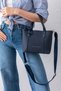 Vena Scarf Detailed Adjustable Strap Large Volume Women's Navy Blue Tote Shoulder and Crossbody Bag - 7