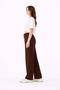 Women's Brown Modal Stretchy Soft Textured Wide Leg Comfortable Wide Cut Modal Fabric Sweatpants - 5