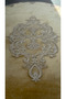 Milas Non-Slip Base, Dowry-Style Soft Lace Detailed 2-Piece Super Luxury Oval Bath Mat Set Gold - 6