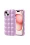 iPhone 15 Case Shiny Flexible Silicone Tgco Dom Dom Cover - Lilac