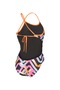 W Texture Swimsuit Tie Back Multi Black-Orange - 6