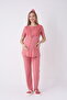 Pajama Set with Robe and Short Sleeves for Maternity and Pregnancy, Set of 3 - 3