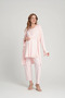 Cotton Spanish Style Maternity Pajama Dressing Gown Set - Maternity Set with Hidden Nursing Compartment - 3