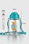Gold Patterned 330 ml Tritan Baby Water Bottle with Straw 912123 Blue - 2