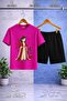 Kids' Jyn Anime Yoresel Printed Crew Neck T-Shirt - Shorts Set
