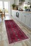 Burgundy Cherry Antique Chenille Carpet Rug Runner Non-Slip Washable Living Room Kitchen Hallway - 7