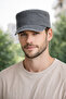 Men's Washable Castro Hat with Adjustable Buckle, Casual Unisex Gray Cap - 5