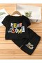 Roar Some Printed Kids T-Shirt Shorts Bottom-Top Set