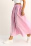 Women's Pink Elastic Waist Pocket Detailed Flowy Maxi Skirt 7597 60286144 - 6