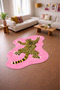 Sdt Modern Pink Leopard Figured Woven Base Decorative Carpet Sdt681 - 3