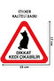 Caution Cat May Exit Warning Sticker - 2